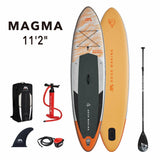Aqua Marina All-Around SUP Board 340x84cm Reißverschlussrucksack Double Action-Pumpe LIQUID AIR Paddel Einschub-Mittelfinne Sicherheitsleine Orange