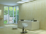PureHaven Whirlpool 180x90 cm Heizung Reinigungsprogramm & Lichttherapie Wasserfall Bluetooth-fähiges Soundsystem