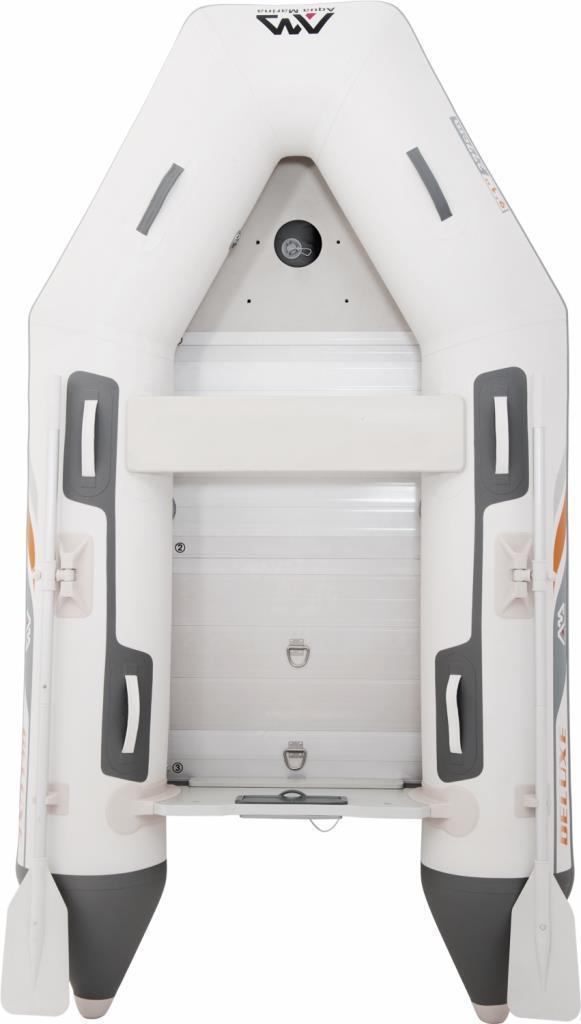 Aqua Marina Deluxe Schlauchboot 4 Personen 277x150cm mit Hochdruck-PVC-Gewebe Sitzbank Paddel Weiß