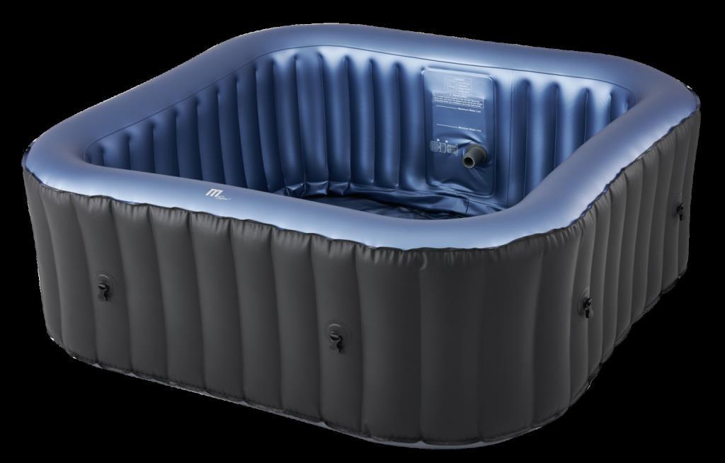 MSpa PureHaven aufblasbarer Whirlpool 158x158x68 cm für 4 Personen selbstreinigend inkl. Filterkatuschen und Abdeckung Leergewicht 24 kg