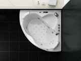 PureHaven Whirlpool 150x150 cm elegantes Design Heizung Lichttherapie Soundsystem Reinigungsprogramm Bluetooth-Soundsystem