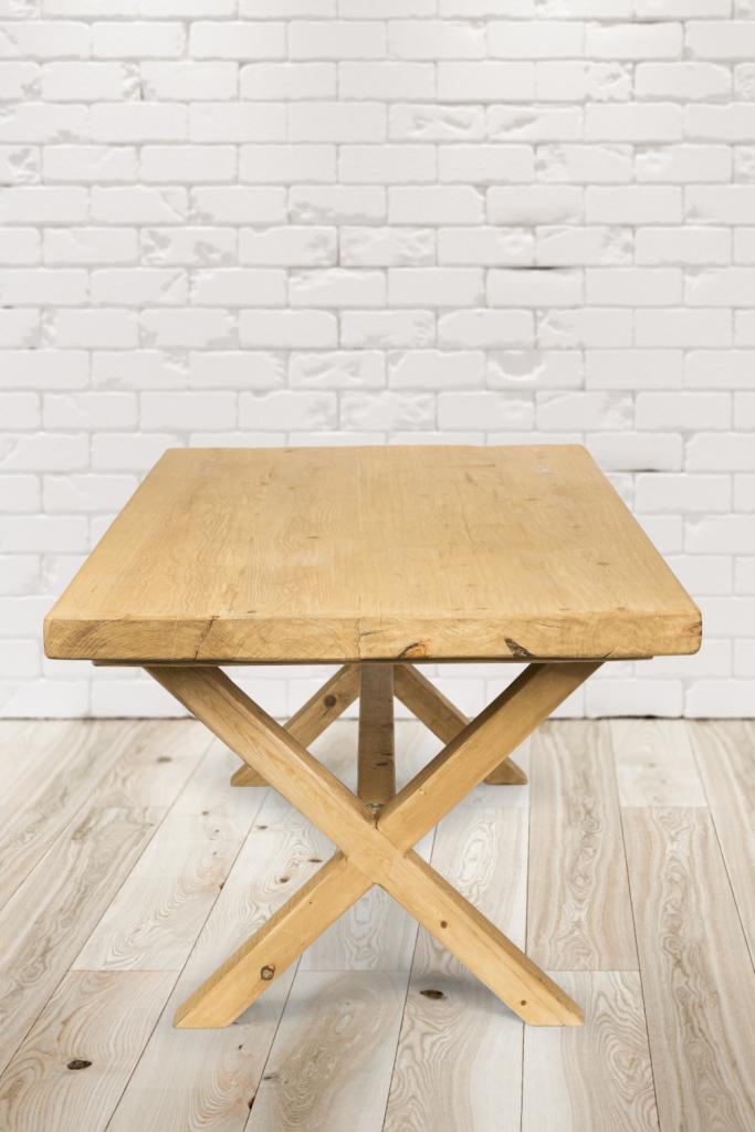 PureHaven Massivholztisch 160x100x76 cm aus Kiefer rustikaler Hingucker standsicher stabil individuelle handgefertigt Vollholz Vintage-Design