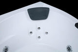 PureHaven Whirlpool 150x150 cm elegantes Design Heizung Lichttherapie Soundsystem Reinigungsprogramm Bluetooth-Soundsystem
