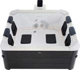 MSpa PureHaven aufblasbarer Whirlpool OSLO 160x160x65cm für 6 Personen 120 Massagedüsen LEDs Heizung App-Steuerung Desinfektion selbreinigend Braun