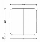 PureHaven Thermoabdeckung 230x230 cm verschließbar mit Schnallen windsicher perfektes Ablaufsystem für Regen und Schnee faltbar in der Mitte
