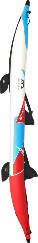 Aqua Marina Kajak 412x83 cm für 2 Personen mit Luftsitz verstellbarer Lehne Transporttasche Reparaturset und Handpumpe strapazierfähig Blau/Weiß/Rot
