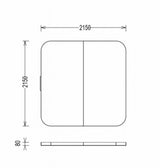 PureHaven Thermoabdeckung 215x215 cm verschließbar mit Schnallen windsicher perfektes Ablaufsystem für Regen und Schnee faltbar in der Mitte
