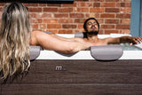 MSpa PureHaven aufblasbarer Whirlpool TRIBECA 160x160x65cm für 6 Personen 120 Massagedüsen Heizung App-Steuerung Controlbox Desinfektion selbreinigend Braun