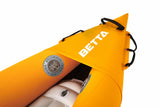 Aqua Marina Kajak 412x83 cm für 2 Personen mit Luftsitz verstellbarer Lehne Transporttasche Reparaturset Handpumpe strapazierfähig Grün/Weiß/Orange