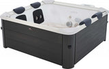 MSpa PureHaven aufblasbarer Whirlpool OSLO 160x160x65cm für 6 Personen 120 Massagedüsen LEDs Heizung App-Steuerung Desinfektion selbreinigend Braun