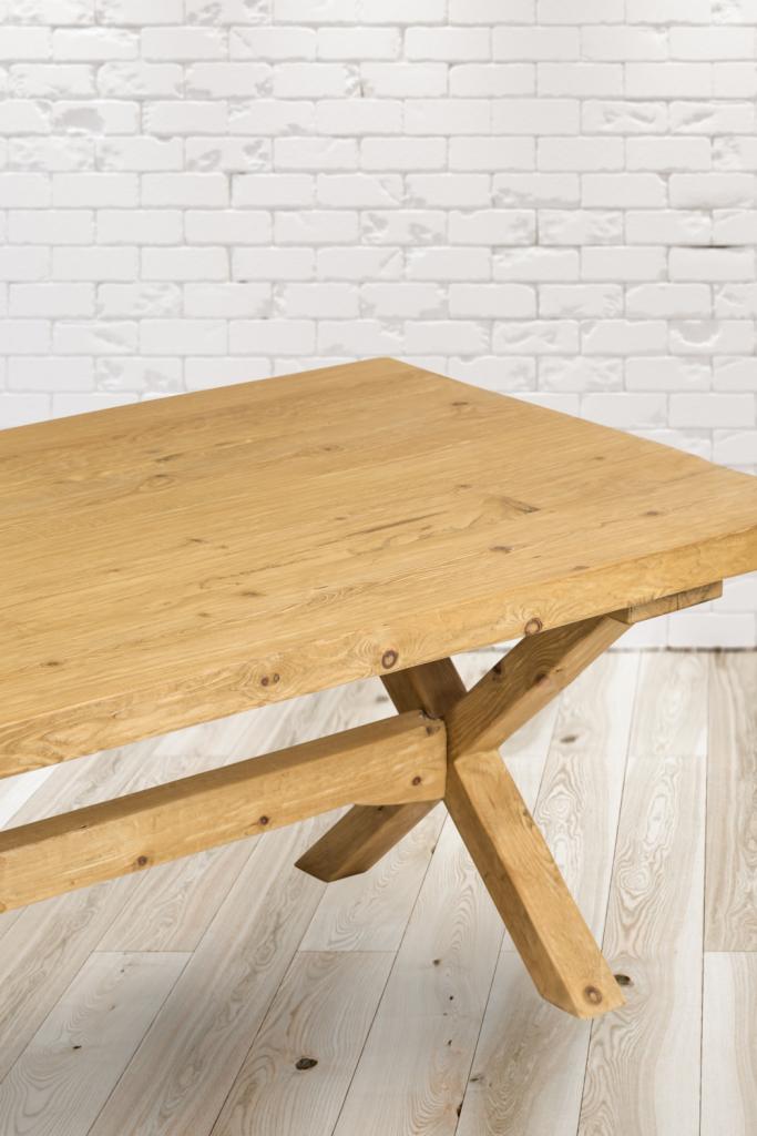 PureHaven Massivholztisch 160x100x76 cm aus Kiefer rustikaler Hingucker standsicher stabil individuelle handgefertigt Vollholz Vintage-Design