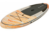 Aqua Marina All-Around SUP Board 340x84cm Reißverschlussrucksack Double Action-Pumpe LIQUID AIR Paddel Einschub-Mittelfinne Sicherheitsleine Orange