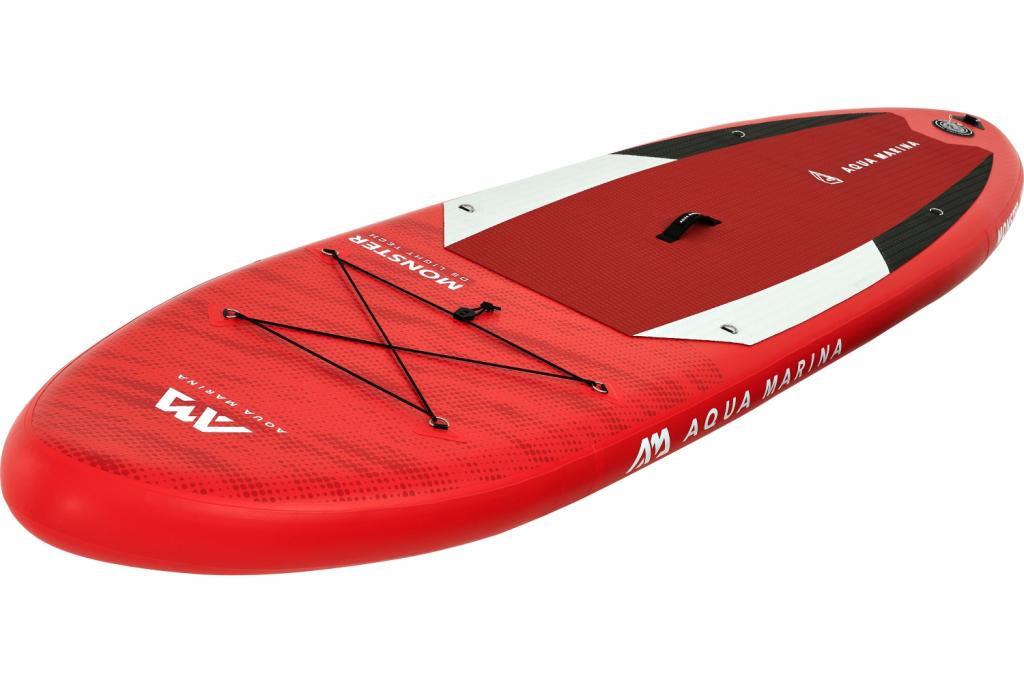 Aqua Marina All-Around SUP Board 366x84 cm mit Reißverschlussrucksack Double Action-Pumpe LIQUID AIR Paddel Einschub-Mittelfinne Sicherheitsleine Rot