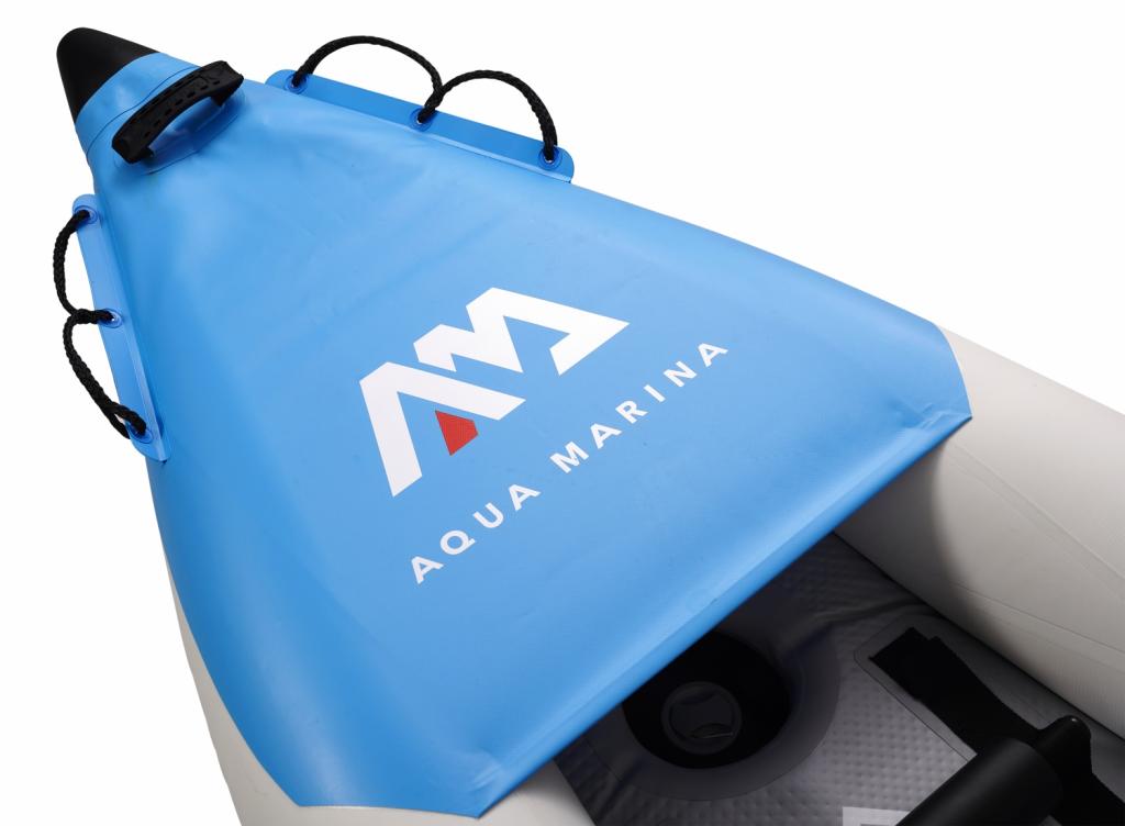 Aqua Marina Kajak 412x83 cm für 2 Personen mit Luftsitz verstellbarer Lehne Transporttasche Reparaturset und Handpumpe strapazierfähig Blau/Weiß/Rot