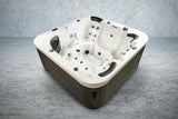 PureHaven American Outdoor-Whirlpool 215x215 cm 5 Personen Rücken- Gesäß- Nacken- & Fußreflexzonenmassage Filtersystem Wasserfall 1650 L