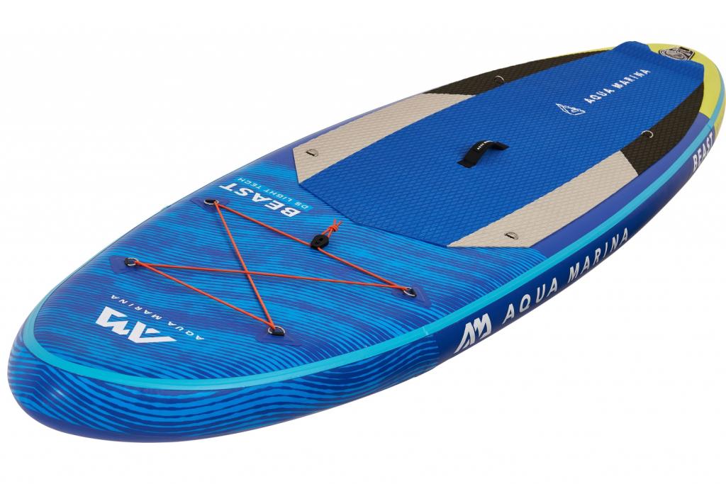 Aqua Marina SUP Board 320x81cm mit Reißverschlussrucksack Double Action-Pumpe LIQUID AIR V1 Paddel Einschub-Mittelfinne Sicherheitsleine Blau