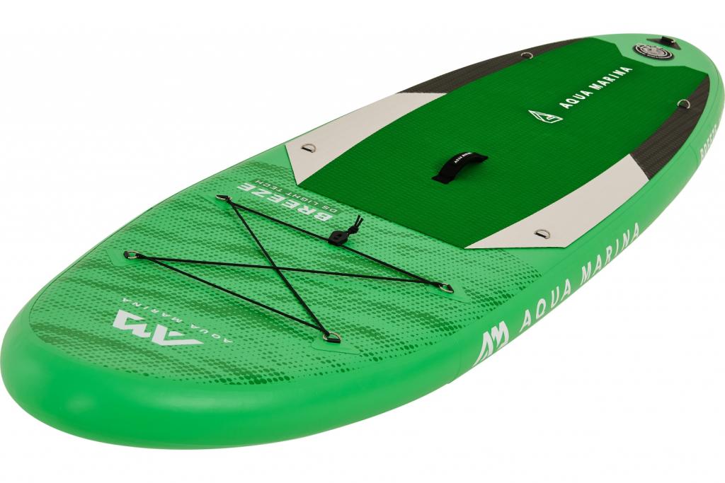 Aqua Marina All-Around SUP Board 300x76cm mit Reißverschlussrucksack Double Action-Pumpe LIQUID AIR Paddel Einschub-Mittelfinne Sicherheitsleine Grün