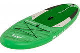 Aqua Marina All-Around SUP Board 300x76cm mit Reißverschlussrucksack Double Action-Pumpe LIQUID AIR Paddel Einschub-Mittelfinne Sicherheitsleine Grün