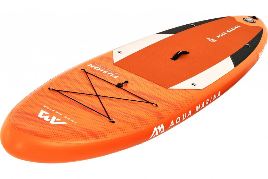Aqua Marina All-Around SUP Board 330x81cm Reißverschlussrucksack Double Action-Pumpe LIQUID AIR Paddel Einschub-Mittelfinne Sicherheitsleine Orange