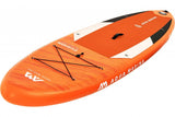 Aqua Marina All-Around SUP Board 330x81cm Reißverschlussrucksack Double Action-Pumpe LIQUID AIR Paddel Einschub-Mittelfinne Sicherheitsleine Orange