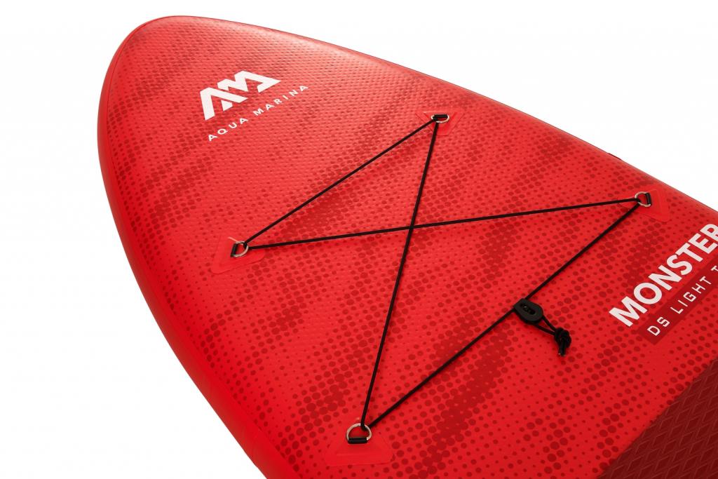 Aqua Marina All-Around SUP Board 366x84 cm mit Reißverschlussrucksack Double Action-Pumpe LIQUID AIR Paddel Einschub-Mittelfinne Sicherheitsleine Rot