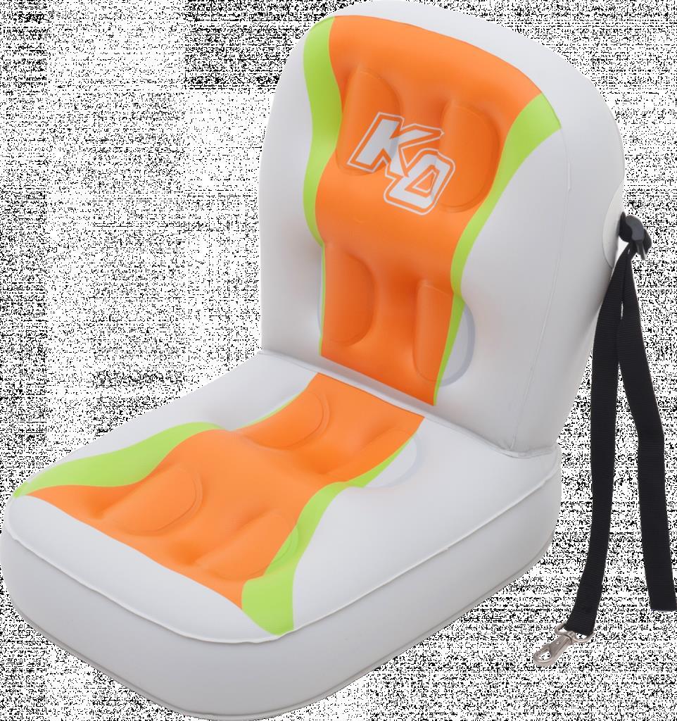 Aqua Marina Kajak 312x83 cm für 1 Person mit Luftsitz verstellbarer Lehne Transporttasche Reparaturset und Handpumpe strapazierfähig Grün-Weiß-Orange