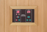 PureHaven Infrarotsauna 160x210x200 cm für 6 Personen Saunaofen aus kanadisches Hemlock-Tannenholz Thermometer Schöpfkelle Saunasteine