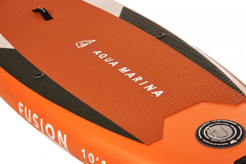 Aqua Marina All-Around SUP Board 330x81cm Reißverschlussrucksack Double Action-Pumpe LIQUID AIR Paddel Einschub-Mittelfinne Sicherheitsleine Orange