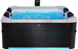 MSpa PureHaven aufblasbarer Whirlpool OSLO 160x160x65cm für 6 Personen 120 Massagedüsen LEDs Heizung App-Steuerung Desinfektion selbreinigend Braun
