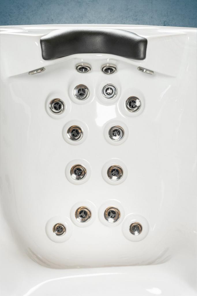 PureHaven American Outdoor-Whirlpool 215x215 cm 5 Personen Rücken- Gesäß- Nacken- & Fußreflexzonenmassage Filtersystem Wasserfall 1650 L
