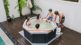 MSpa PureHaven aufblasbarer Whirlpool TUSKANY 193x193x76 cm für 6 Personen selbstreinigend inkl. Filterkatuschen und Abdeckung Leergewicht 24 kg