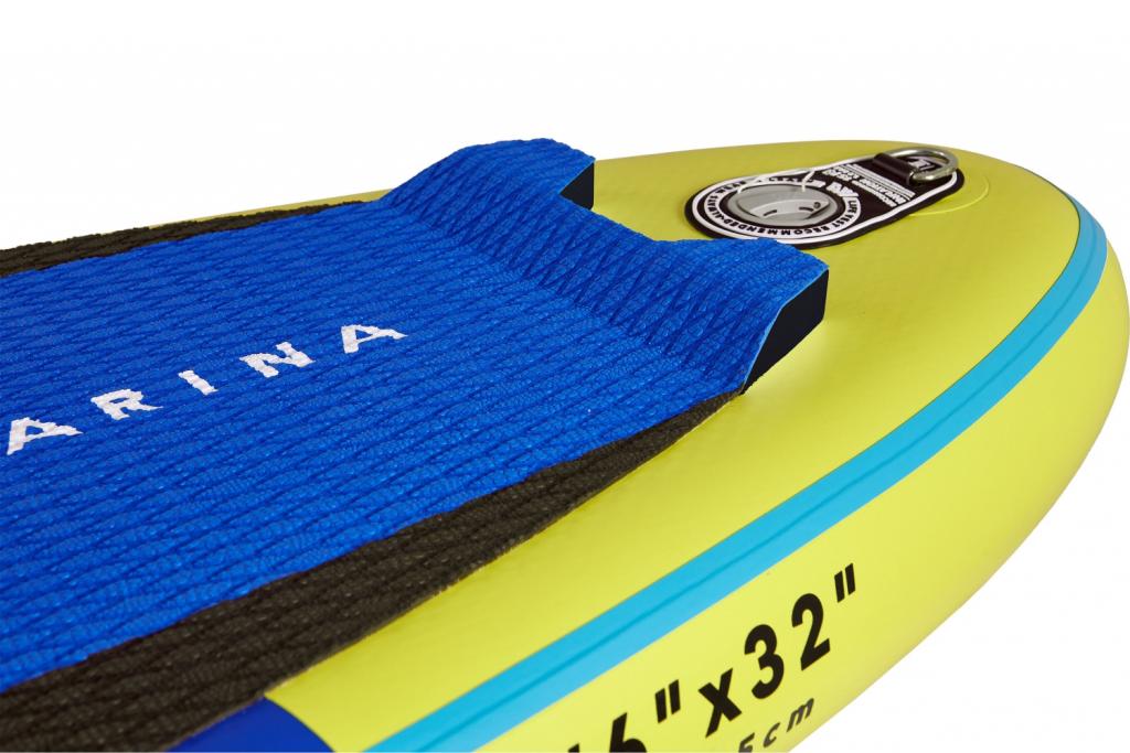 Aqua Marina SUP Board 320x81cm mit Reißverschlussrucksack Double Action-Pumpe LIQUID AIR V1 Paddel Einschub-Mittelfinne Sicherheitsleine Blau
