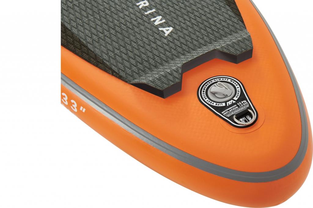 Aqua Marina All-Around SUP Board 340x84cm Reißverschlussrucksack Double Action-Pumpe LIQUID AIR Paddel Einschub-Mittelfinne Sicherheitsleine Orange
