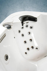 PureHaven American Outdoor-Whirlpool 215x215 cm 5 Personen Rücken- Gesäß- Nacken- & Fußreflexzonenmassage Filtersystem Wasserfall 1650 L