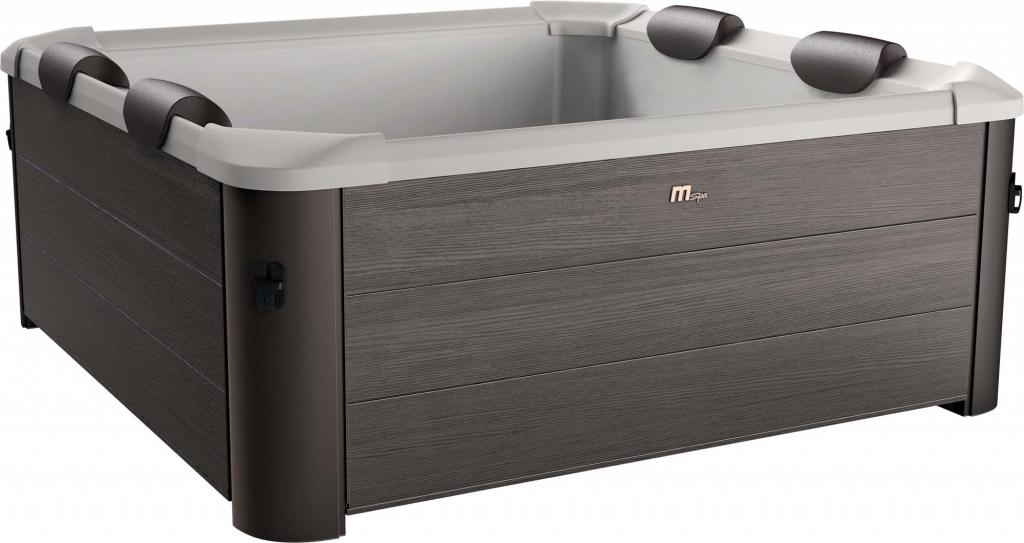 MSpa PureHaven aufblasbarer Whirlpool TRIBECA 160x160x65cm für 6 Personen 120 Massagedüsen Heizung App-Steuerung Controlbox Desinfektion selbreinigend Braun