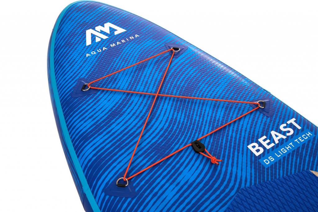 Aqua Marina SUP Board 320x81cm mit Reißverschlussrucksack Double Action-Pumpe LIQUID AIR V1 Paddel Einschub-Mittelfinne Sicherheitsleine Blau