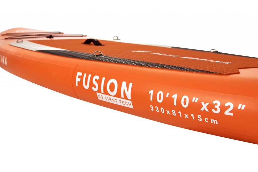 Aqua Marina All-Around SUP Board 330x81cm Reißverschlussrucksack Double Action-Pumpe LIQUID AIR Paddel Einschub-Mittelfinne Sicherheitsleine Orange