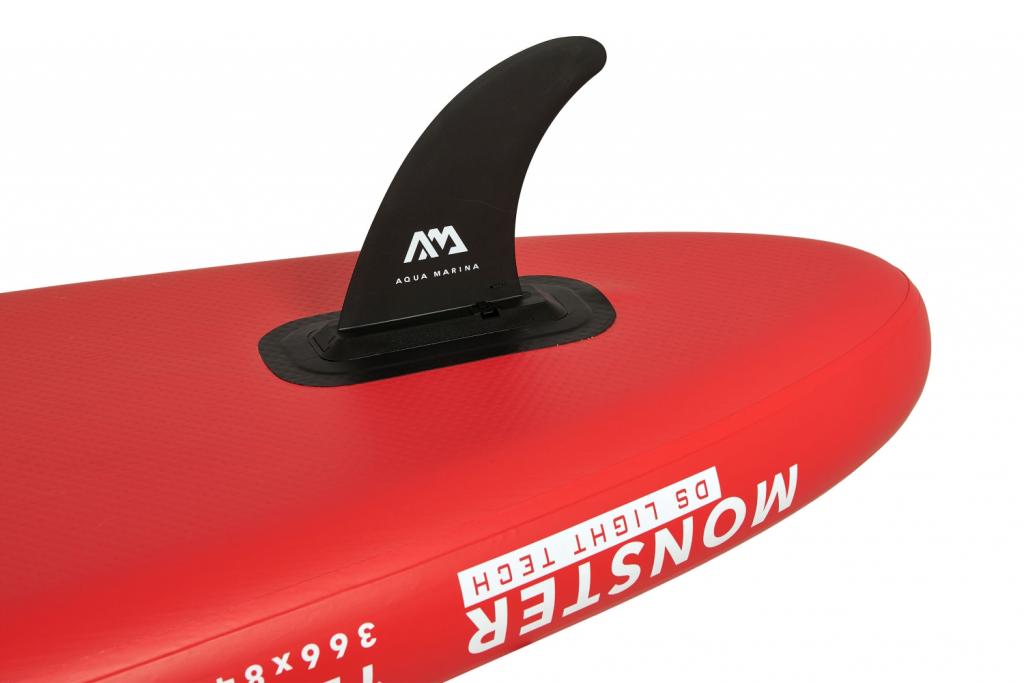 Aqua Marina All-Around SUP Board 366x84 cm mit Reißverschlussrucksack Double Action-Pumpe LIQUID AIR Paddel Einschub-Mittelfinne Sicherheitsleine Rot
