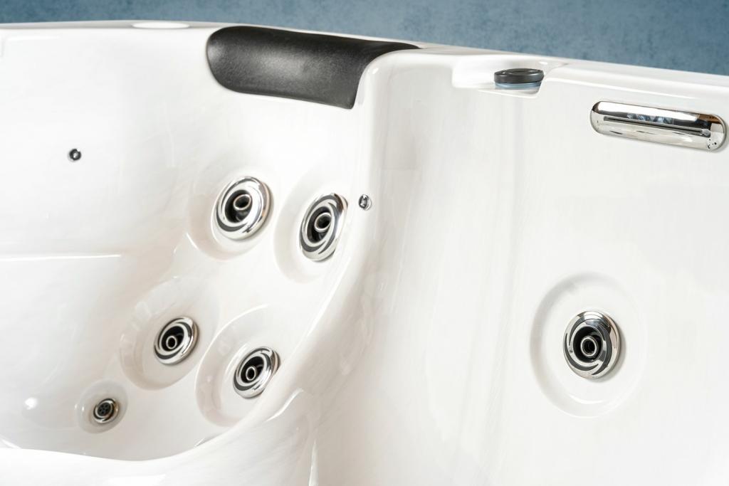 PureHaven American Outdoor-Whirlpool 215x215 cm 5 Personen Rücken- Gesäß- Nacken- & Fußreflexzonenmassage Filtersystem Wasserfall 1650 L