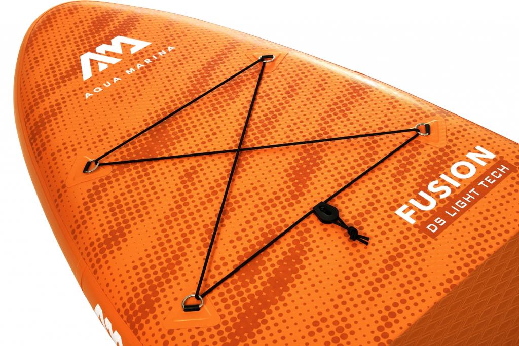 Aqua Marina All-Around SUP Board 330x81cm Reißverschlussrucksack Double Action-Pumpe LIQUID AIR Paddel Einschub-Mittelfinne Sicherheitsleine Orange