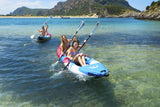 Aqua Marina Kajak 412x83 cm für 2 Personen mit Luftsitz verstellbarer Lehne Transporttasche Reparaturset und Handpumpe strapazierfähig Blau/Weiß/Rot