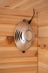 PureHaven Infrarotkabine 153x125x210 cm aus kanadischem Hemlock-Holz Bluetooth-Soundsystem Timer Lichttherapie in 4 Farben digitale Steuerung