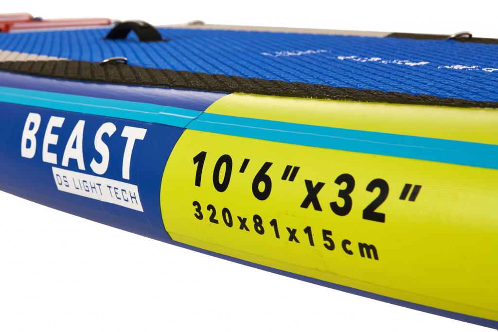 Aqua Marina SUP Board 320x81cm mit Reißverschlussrucksack Double Action-Pumpe LIQUID AIR V1 Paddel Einschub-Mittelfinne Sicherheitsleine Blau