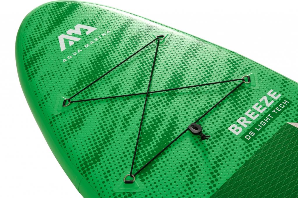 Aqua Marina All-Around SUP Board 300x76cm mit Reißverschlussrucksack Double Action-Pumpe LIQUID AIR Paddel Einschub-Mittelfinne Sicherheitsleine Grün