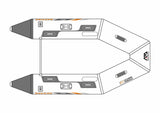 Aqua Marina Deluxe Schlauchboot 4 Personen 277x150cm mit Hochdruck-PVC-Gewebe Sitzbank Paddel Weiß