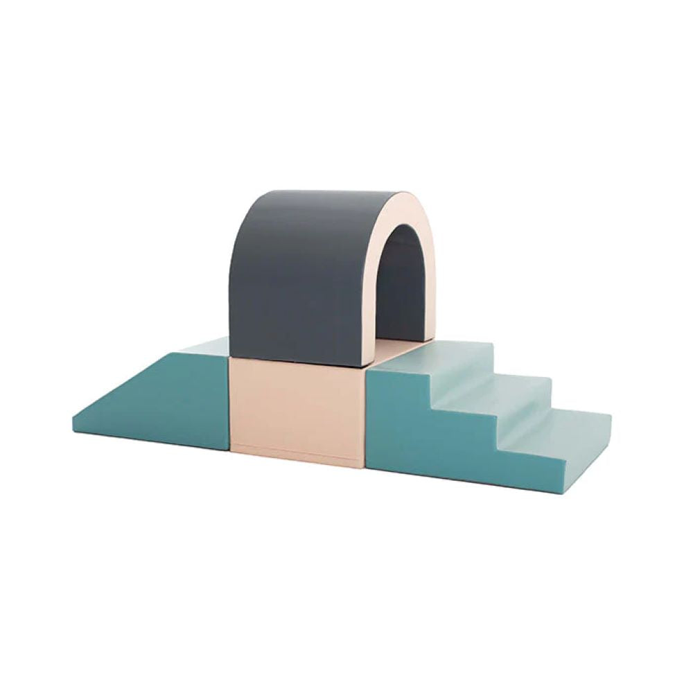 IGLU Soft Play Spielbausteine 4 XL Schaumstoff Softbausteine Spielset mit Tunnel