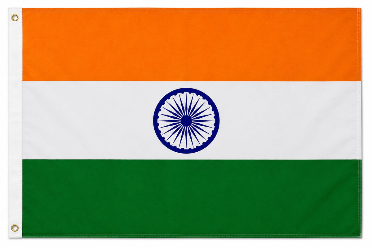 XXL Flagge Indien 250 x 150 cm mit 3 Ösen 100g/m² Stoffgewicht