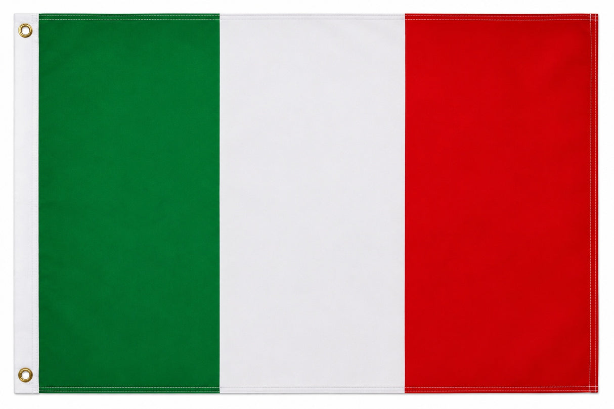 Flagge Italien 90 x 150 cm Fahne mit 2 Ösen 100g/m² Stoffgewicht Hissflagge für Mast