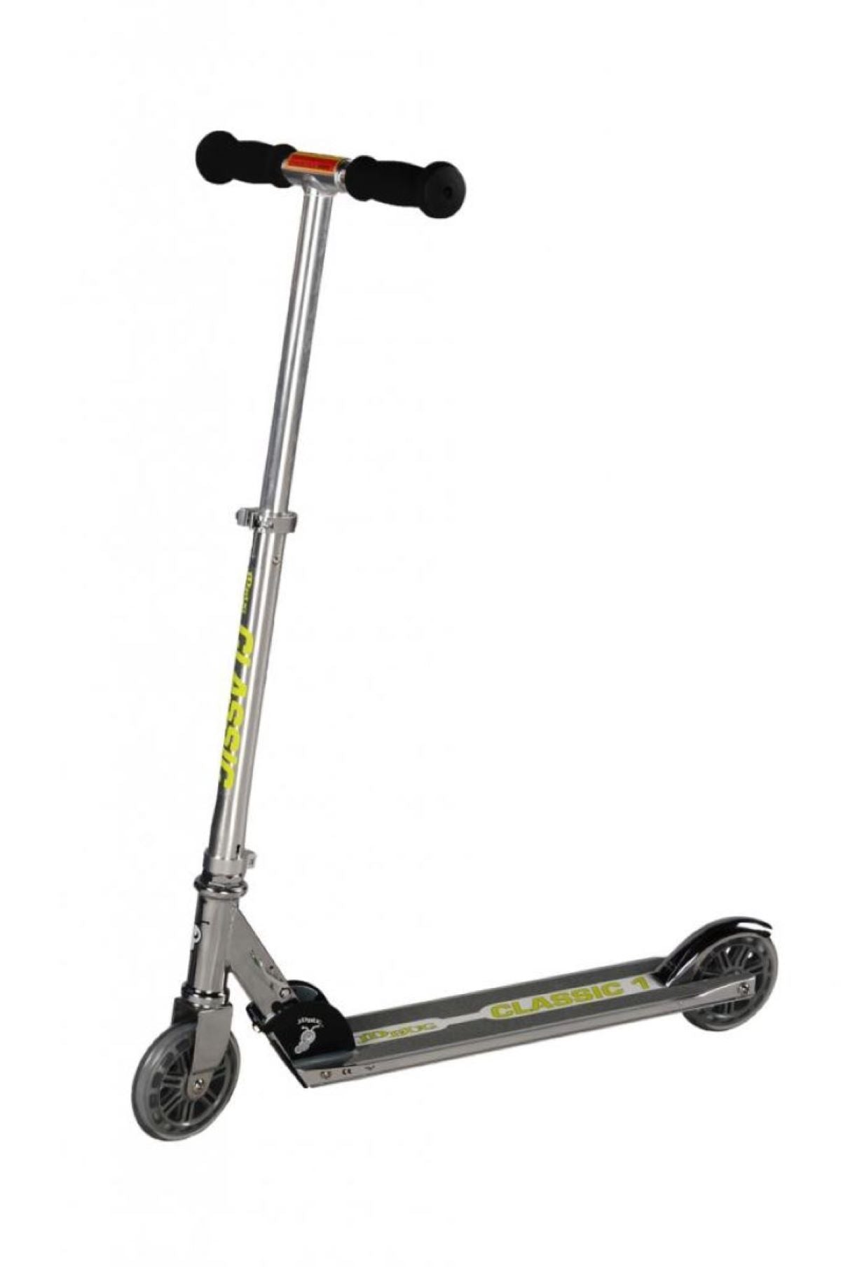 JD Bug Street Roller klappbar Straßen-Scooter Classic 1 silberfarben Tretroller bis 100kg belastbar