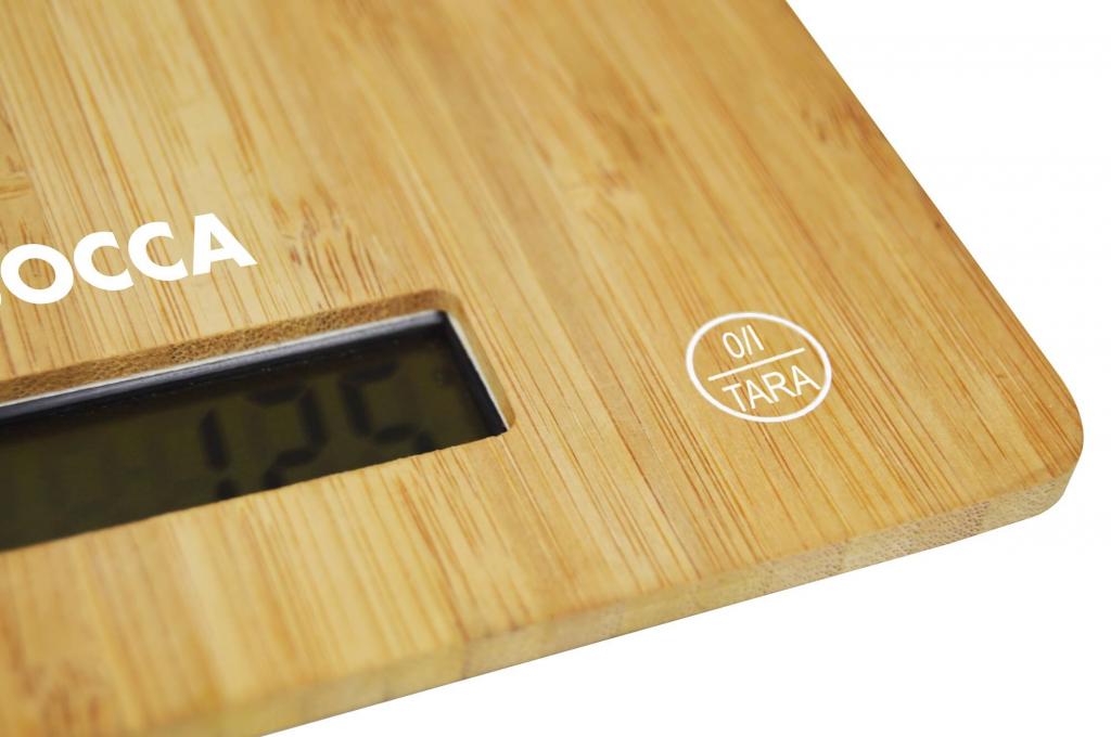 Jocca digitale Küchenwaage aus Bambus mit LCD Display und Tragkraft bis 5kg